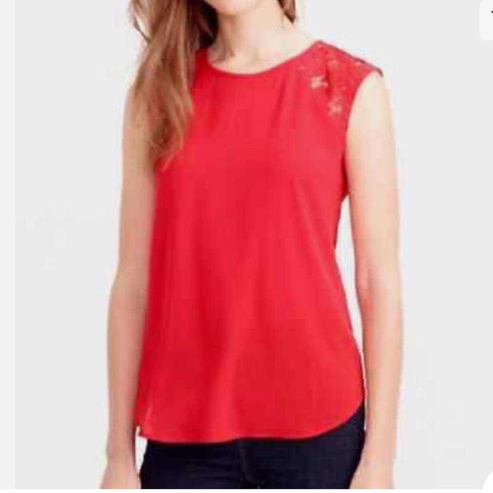 J. Crew sleeveless blouse Size 8 Red